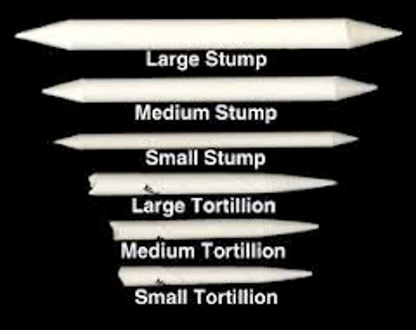 <p>cylindrical drawing tool, tapered at the end and usually made of rolled paper, used by artists to smudge or blend marks made with charcoal, Conté crayon, pencil or other drawing utensils.</p>