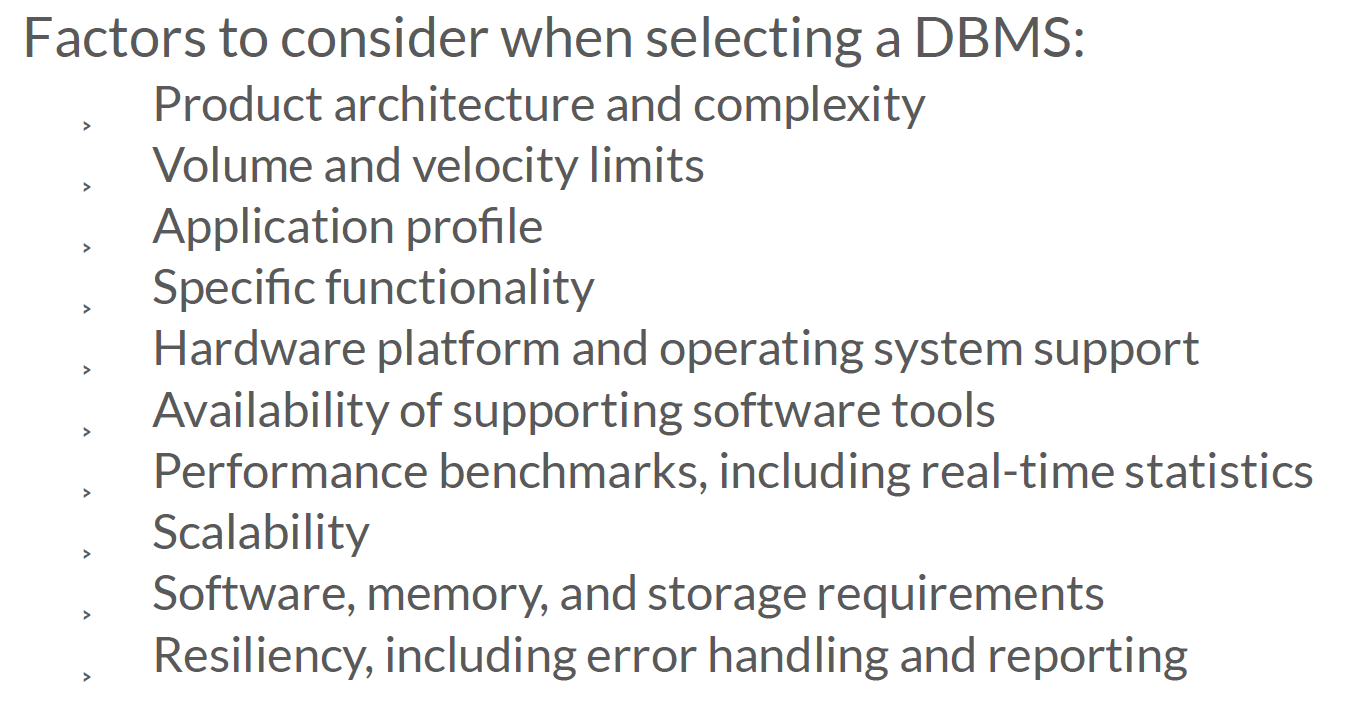 <p><strong>Understand Database Technology Characteristics</strong></p><ul><li><p>Understanding how technology works, and how it can provide value</p></li><li><p>DBAs and Database Architects combine their knowledge of available tools with the business requirements in order to suggest the best possible applications of technology to meet organizational needs.</p></li><li><p>Data professionals must first understand the characteristics of a candidate database technology before determining which to recommend as a solution.</p></li></ul><p></p><p><strong>Evaluate Database Technology</strong></p><p></p><p><strong>Manage and Monitor Database Technology</strong></p><ul><li><p>DBAs should have working knowledge of application development skills, such as data modeling, use-case analysis, and application data access.</p></li><li><p>The DBA will be responsible for ensuring databases have regular backups and for performing r<strong>ecovery tests.</strong></p></li><li><p>When a business requires new technology, the DBAs will work with business users and application developers to ensure the<strong> most effective use of the technology</strong></p></li></ul><p></p>