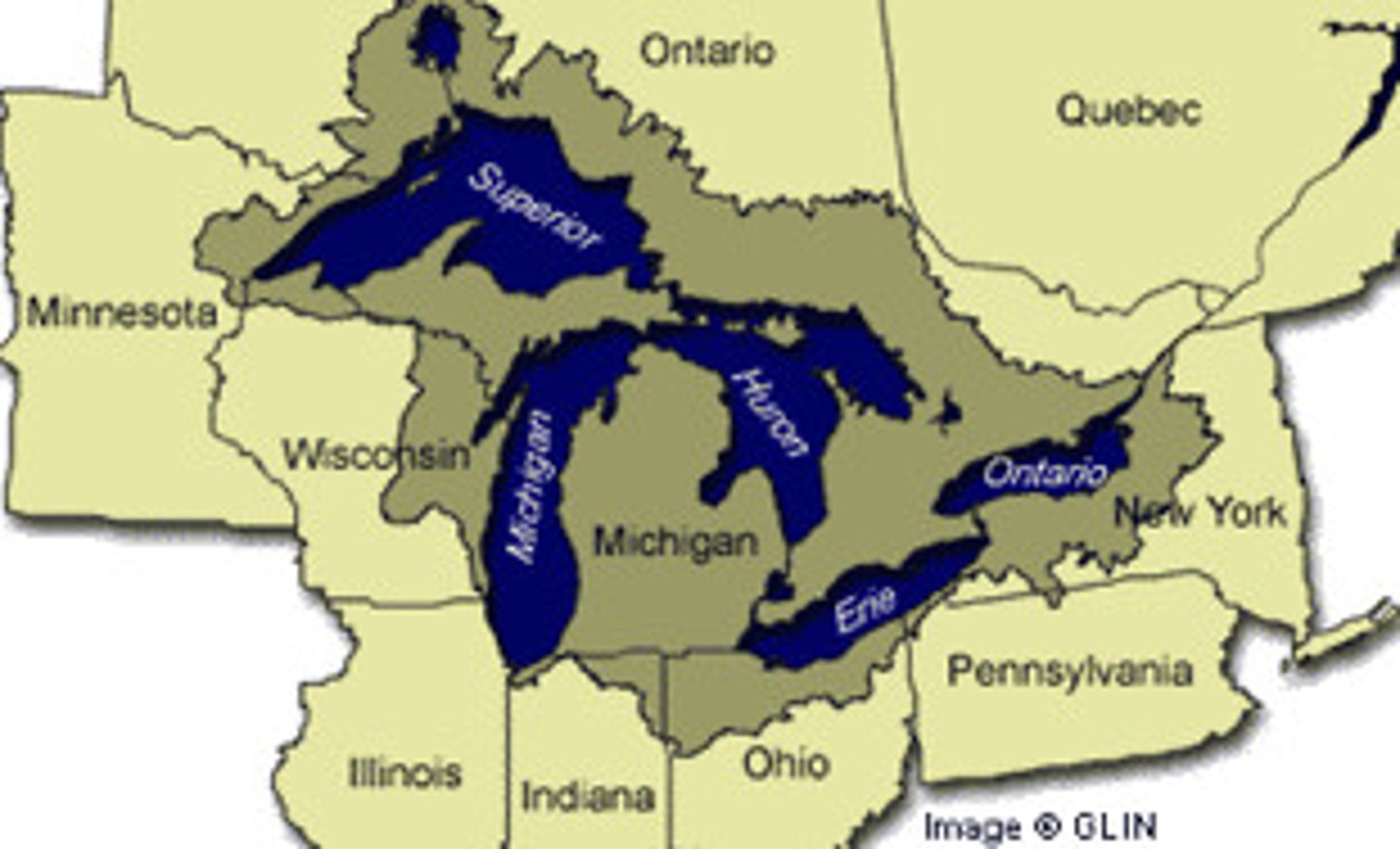<p>Huron and Erie.</p>