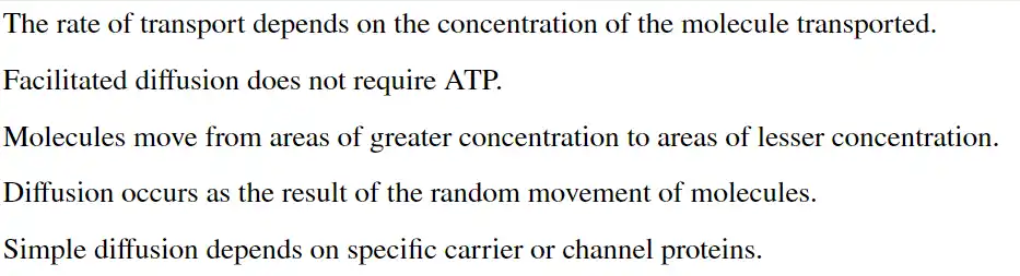 <p>Which statement about diffusion is false?</p>