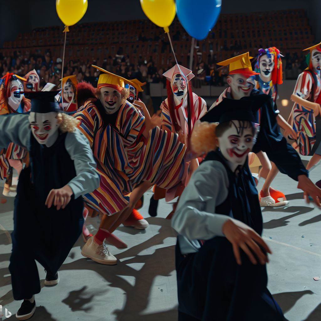 <p>卒業式がピエロの集団によって妨害された。 The graduation _____ was interrupted by a group of clowns.</p>