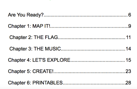 <p>Table of Contents</p>