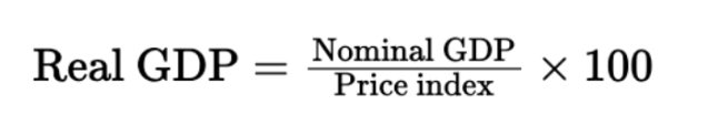 real gross domestic product

total value of all final goods & services produced in a given period