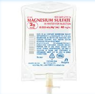 <ul><li><p>Calcium antagonist and CNS depressant.</p></li><li><p>Prevents seizures; lowers blood pressure.</p></li><li><p>Relaxes smooth muscle of the uterus through calcium displacement.</p></li><li><p>Crosses the placenta. </p></li><li><p>Excreted by the kidneys.</p></li><li><p><strong>Side Effects</strong>:</p><ul><li><p>Headache</p></li><li><p>Visual Disturbance</p></li><li><p>Lethargy</p></li><li><p>Nausea/Vomiting</p></li></ul></li><li><p><strong>Toxicity</strong>:</p><ul><li><p>Absence of Reflexes</p></li><li><p>Respiratory Depression</p></li><li><p>Oliguria</p></li><li><p>Confusion</p></li><li><p>Cardiac Arrest</p></li></ul></li></ul><p><strong><u>**Use w/ caution in women w/ renal insufficiency and Myasthenia Gravis**</u></strong></p><p></p>