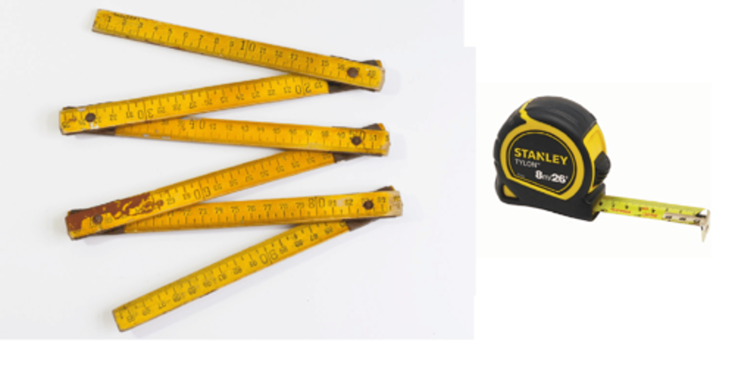 <p>are the most common tools for measuring boards, pipe, wire, etc.</p>