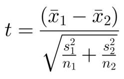 <p>Function in Excel: = t Test: Two-Sample Assuming Unequal Variances</p><p>Compare: t Critical two-tail (tabular value) to t Stat (calculated value)</p>