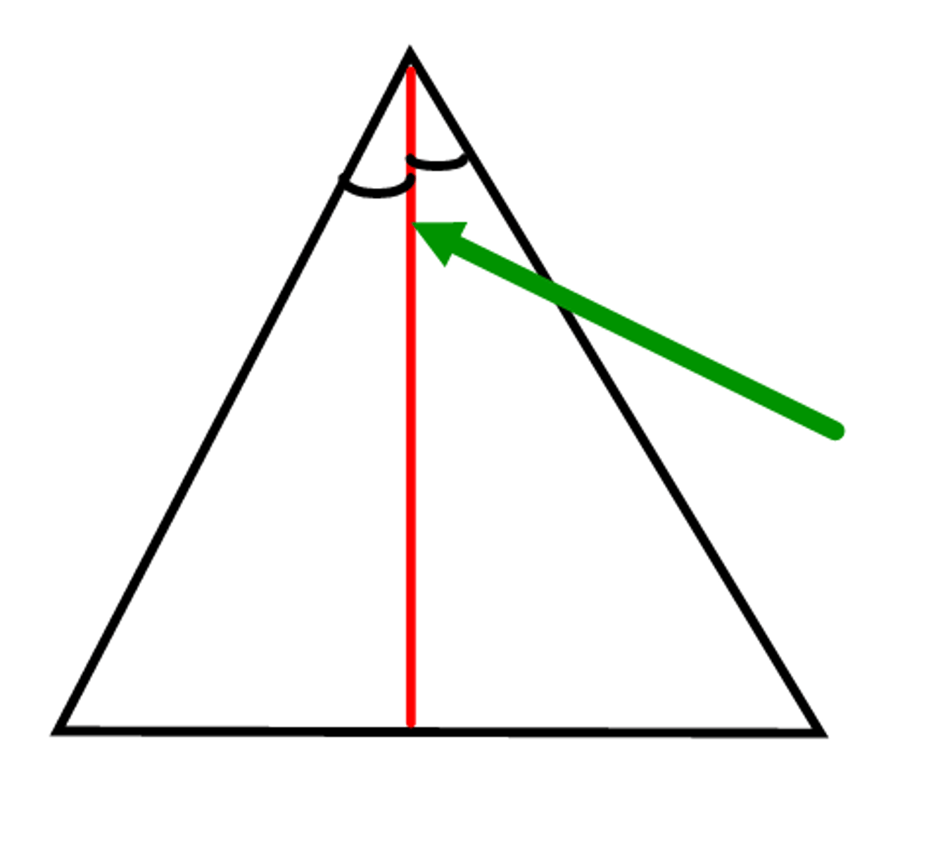 <p>A ray that bisects an angle.</p>