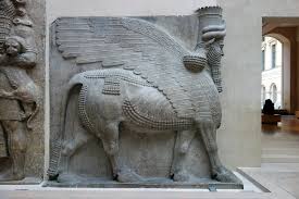 <p>Lamassu from the citadel of Sargon II</p>