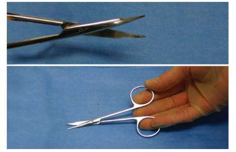 <p>Nickname: Tenotomy</p><p>Use: Cuts and dissects delicate tissue, used in general, plastics, and Opthalmology</p><p>Features: Tapered jaws, blunt tips</p>