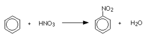 * Reaction conditions
  * Low temp -  maximum 50oC
  * Concentrated sulfuric acid as catalyst