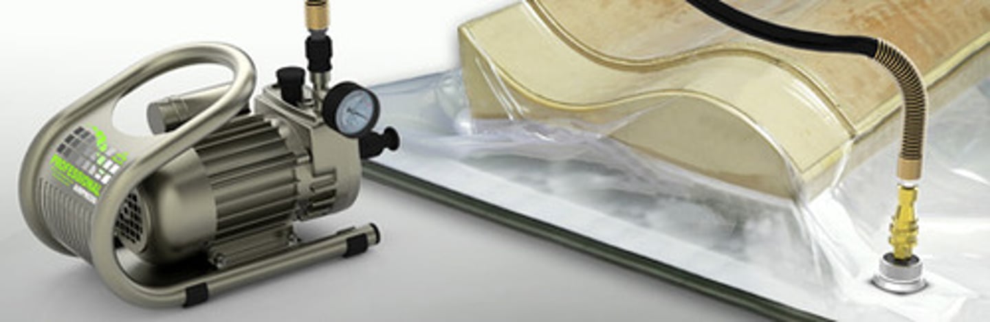<p>A bag press is often used to create curved shapes in laminated timber veneers. The bag is sealed and the air is sucked out while the glue dries between the veneers.</p>