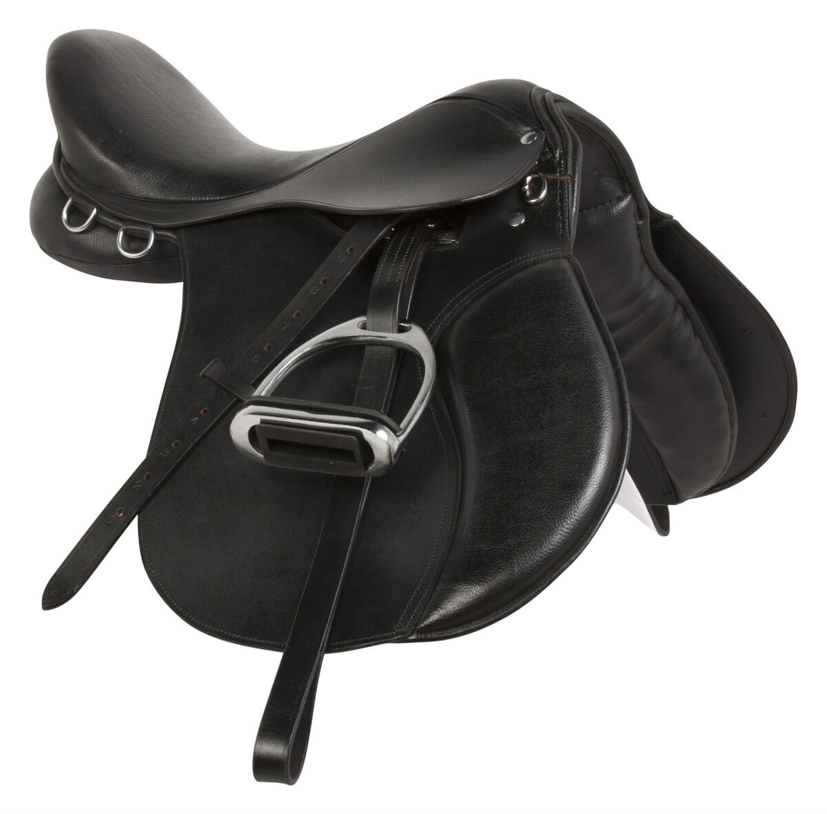 <p>A supportive structure placed on a horse's back to facilitate riding, usually with stirrups and a girth. Where the rider sits. It distributes the rider's weight and helps maintain balance. </p>