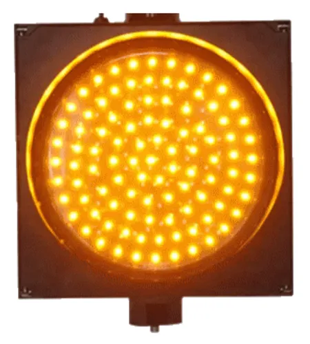 <p>This arrow is a warning light that the light is about to change. If you have not entered the intersection, stop-do not speed up to beat the light.</p>