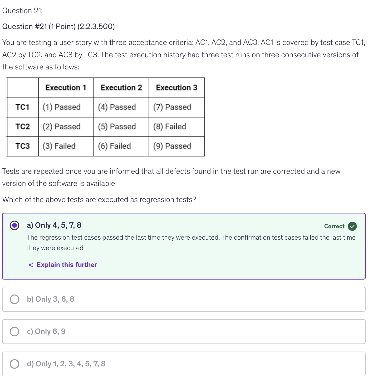 <p>a) Only 4,5,7,8</p>