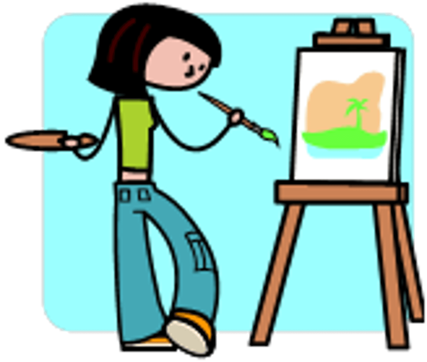 <p>es la acción de crear con pinceles y pintura.</p>