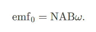 <p>is the maximum voltage output a generator can produce during its operation, typically occurring when its coil is aligned optimally with the magnetic field. </p>