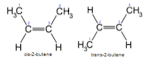 (not mirror images)

geometric isomers (cis/trans)

* have dif phys and chem properties 