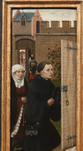 <p>Buyer featured in portrait—showed wealth and religious devotion</p>