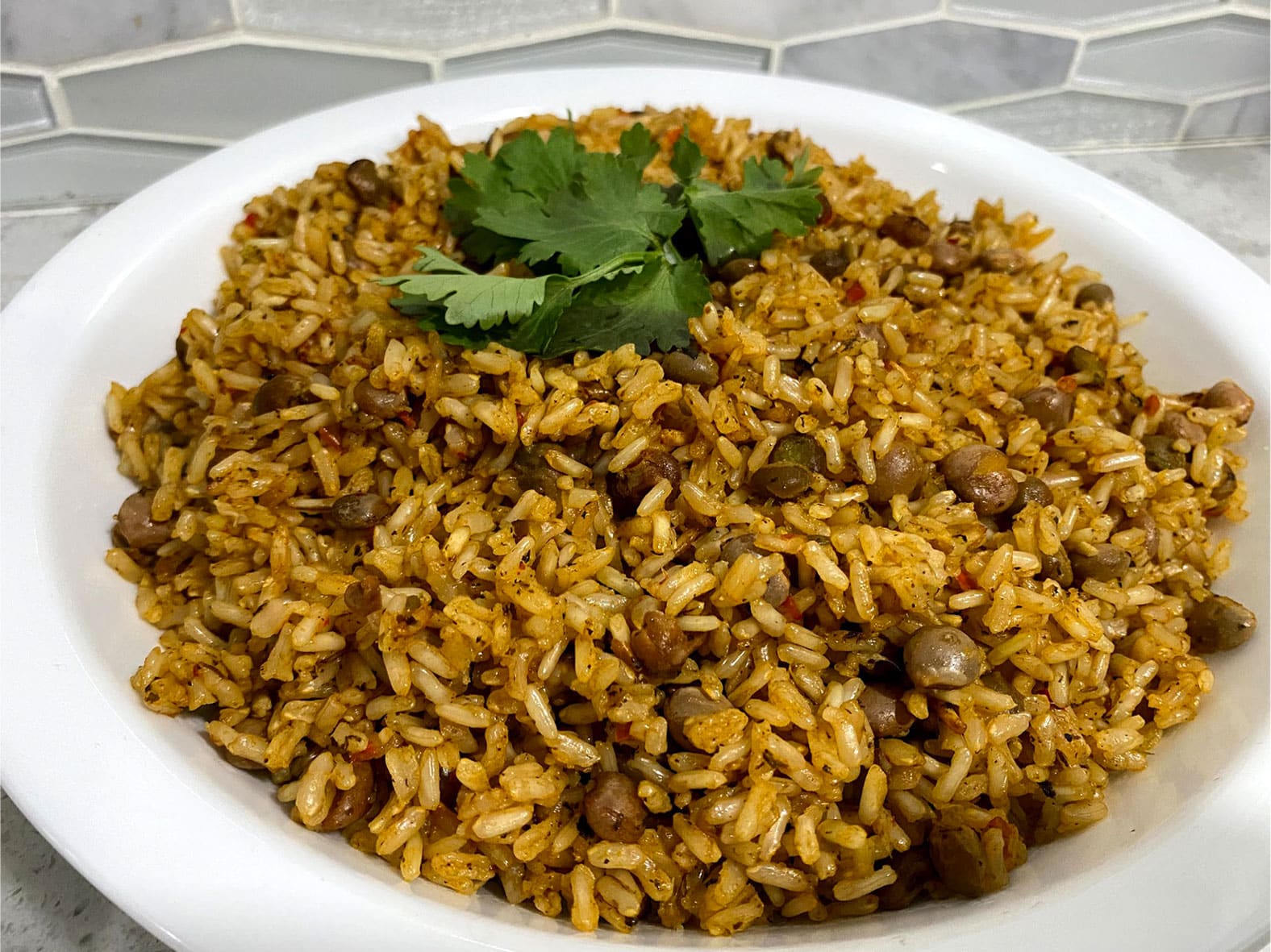 <p><strong><em>Rice and beans (cooked)</em></strong></p>