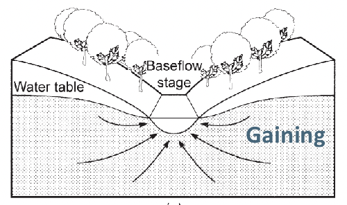 <p><span style="font-size: calc(var(--scale-factor)*24.00px);"><br>base flow increases going downstream (from</span><br><span style="font-size: calc(var(--scale-factor)*24.02px);">groundwater), even without </span><span style="font-size: calc(var(--scale-factor)*24.00px);">tributary inputs</span></p><p><span style="font-size: calc(var(--scale-factor)*24.00px);">groundwater recharges stream</span></p>