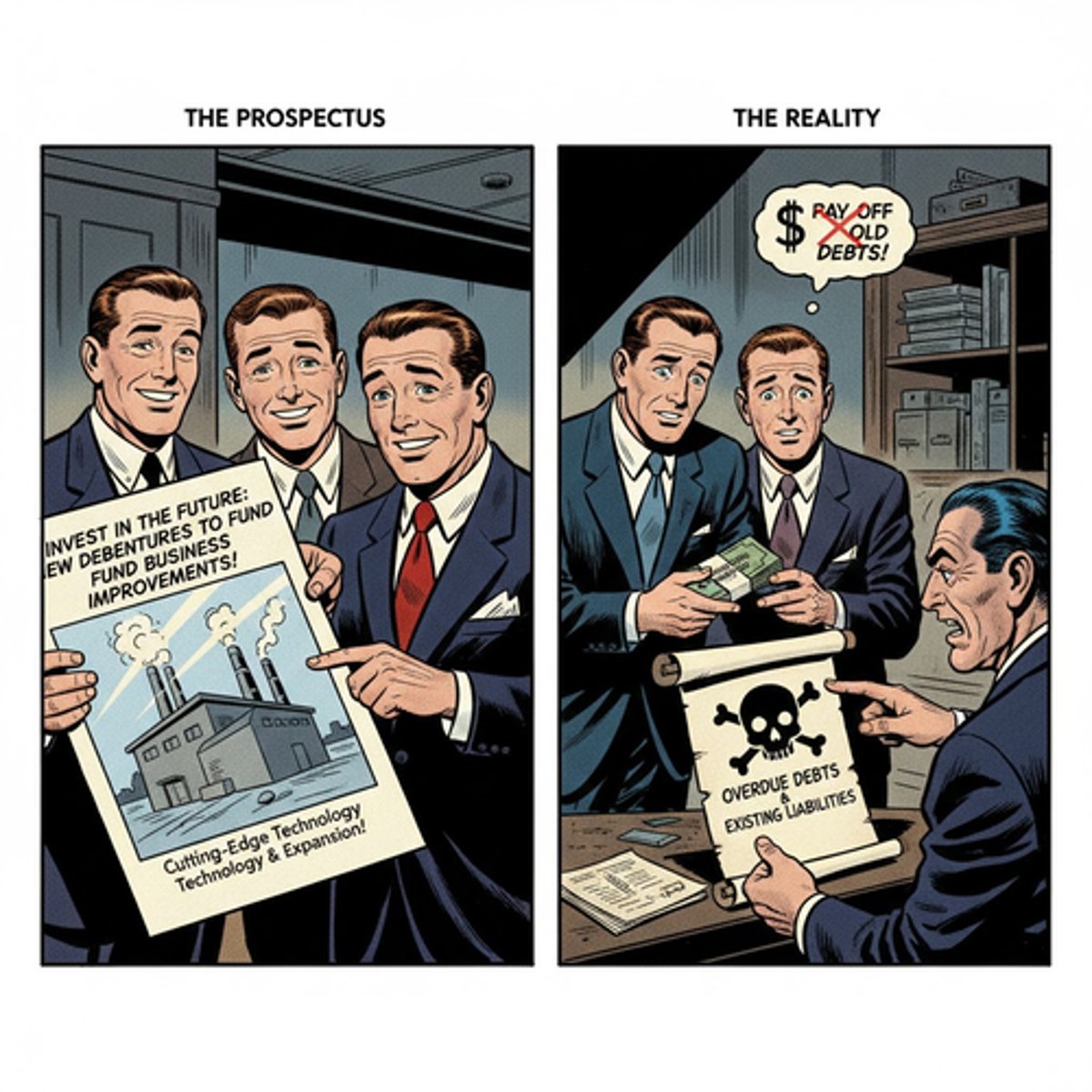 <p>Chapter: Vitiating Elements: Misrepresentation (The Representation Must be One of Fact, not Intention)</p><p>Facts: The directors issued a prospectus falsely claiming the debentures were to fund business improvements, when in fact they were intended to pay off existing liabilities. The plaintiff subscribed based on this misrepresentation, and when the company became insolvent, he sought to recover his money.</p><p>Principle: A mis-statement of current intention is a mis-statement of fact and thus actionable as misrepresentation.</p><p>AND</p><p>Chapter: Vitiating Elements: Misrepresentation (The Representation Must be Induce the Contract)</p><p>Principle: A misrepresentation is actionable if the false statement played a real and substantial part of C's decision.</p>