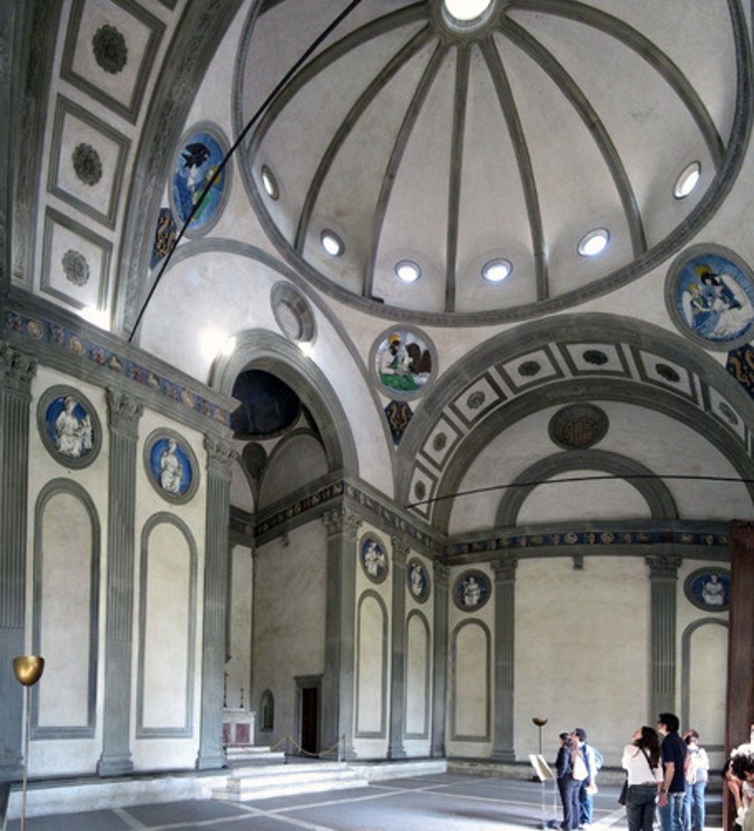 <p>Architect: Filippo Brunelleschi</p><p>Period: Early Italian Renaissance</p><p>Dates: 1429-1461 C.E.</p><p>Culture: Florence, Italy</p><p>Material: Masonry</p>