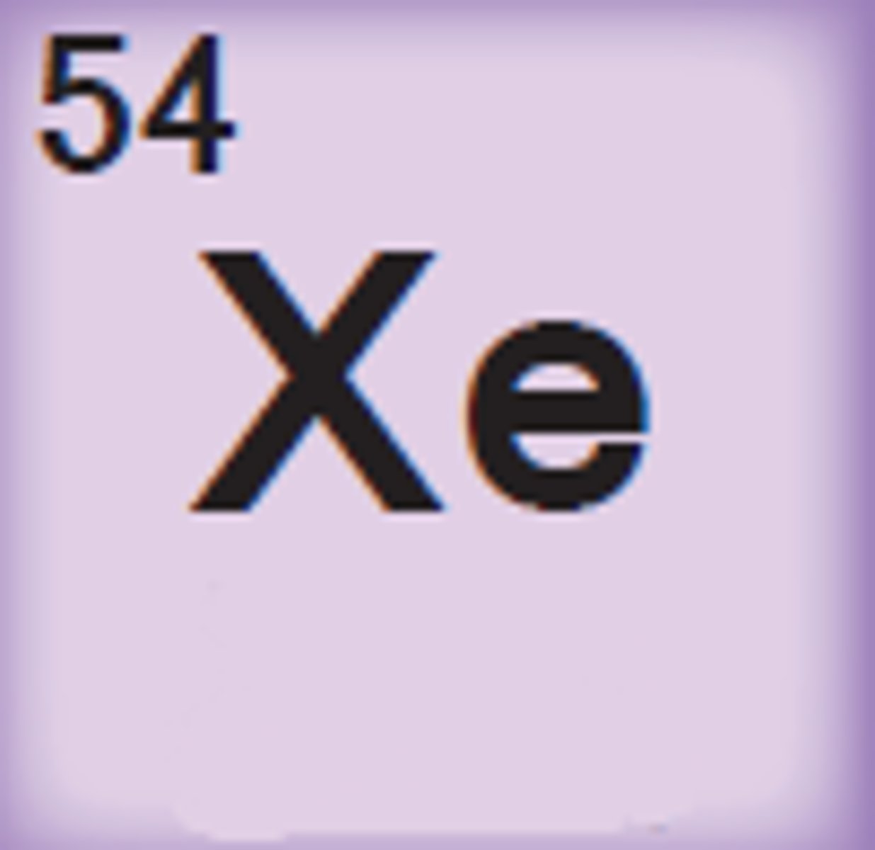 <p>Symbol: Xe<br>Atomic Mass: 131.3<br>Atomic Number: 54</p>