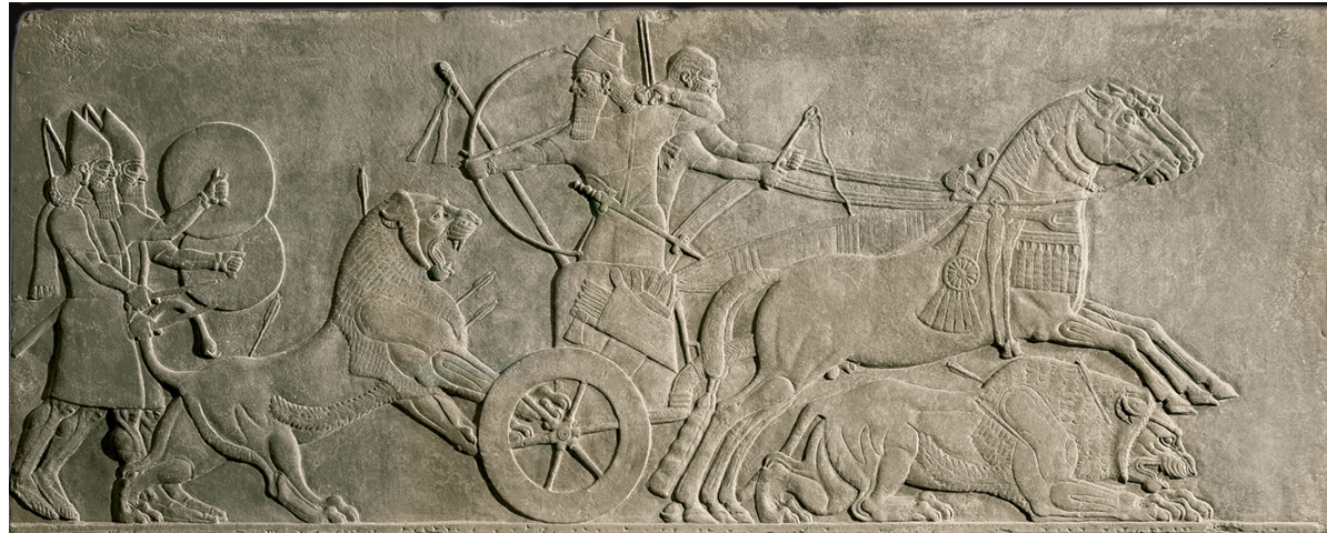 <p><span>Which of the following best describes the people depicted in the relief carvings of lion hunts?</span></p><ul><li><p>dynamic and active</p></li><li><p>static and rigid</p></li><li><p>blocky and geometric</p></li><li><p>symmetrical and composite</p></li></ul><p></p>