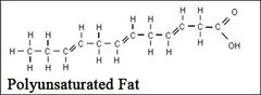 <p>A polyunsaturated fatty acid has many double bonds within the fatty acids.</p>