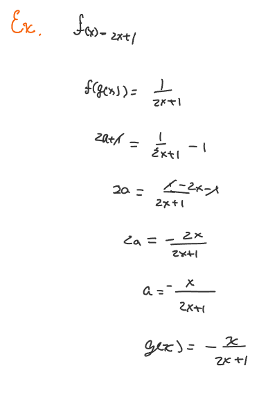 Given a composite function f(g(x)) where f(x) is known, then g(x) can be obtained by setting f(g(x)) = f(x) and solving for g(x)