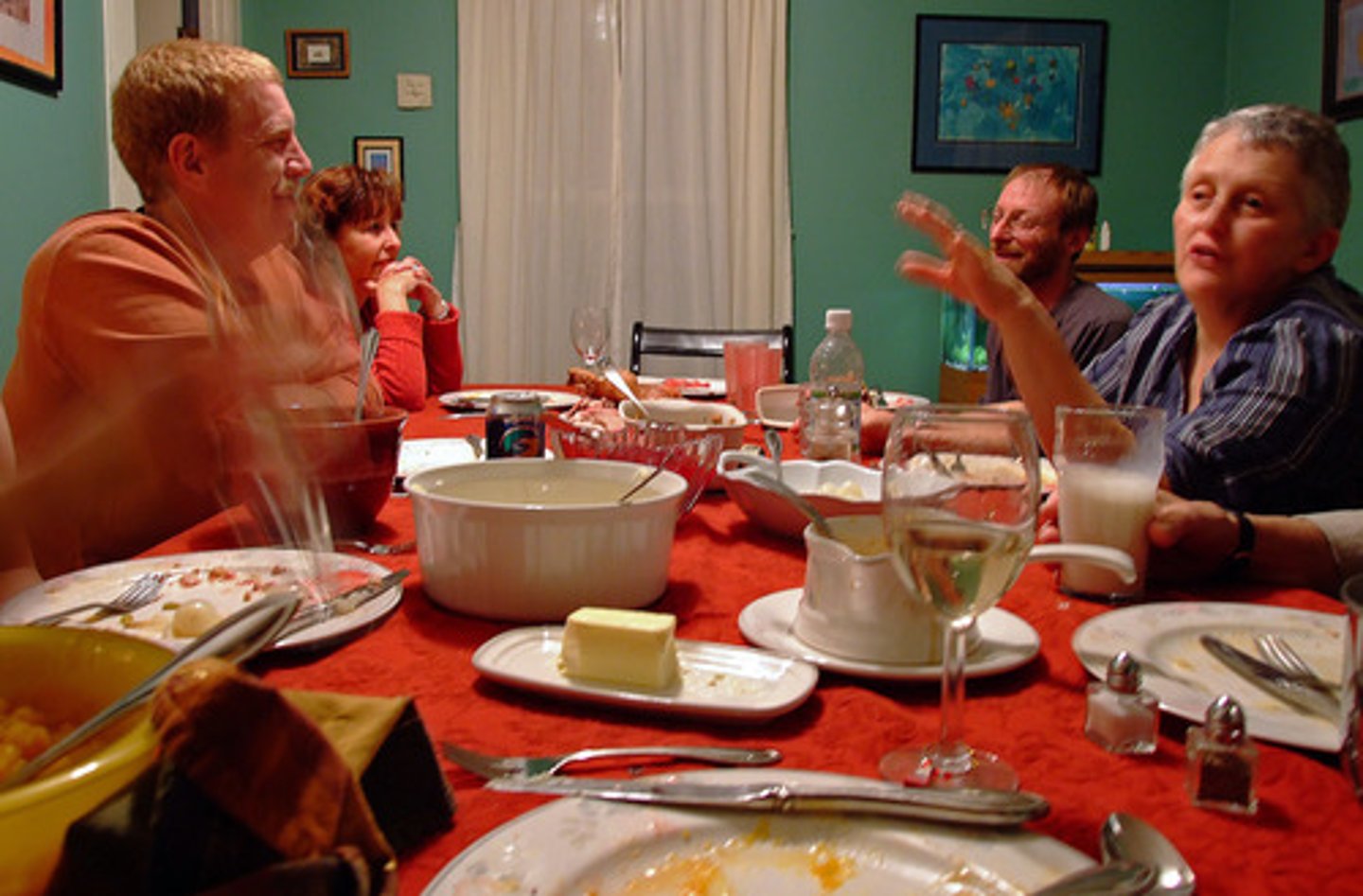 <p>post-dinner conversation</p>