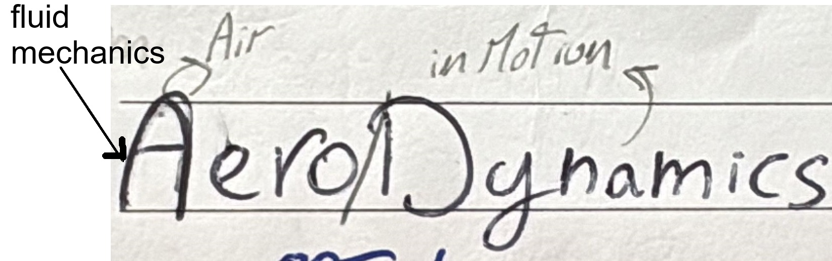 <p>Branch of <strong>Fluid Mechanics </strong>studing <strong>Air in Motion </strong><span>and</span></p><p><strong><span>Forces Acting </span></strong><span>on </span><strong><span>Bodies </span></strong><span>moving</span><strong><span> Through it</span></strong></p><p><strong>(Main science that Aviation is Based on)</strong></p>