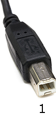 What USB connector type is shown?