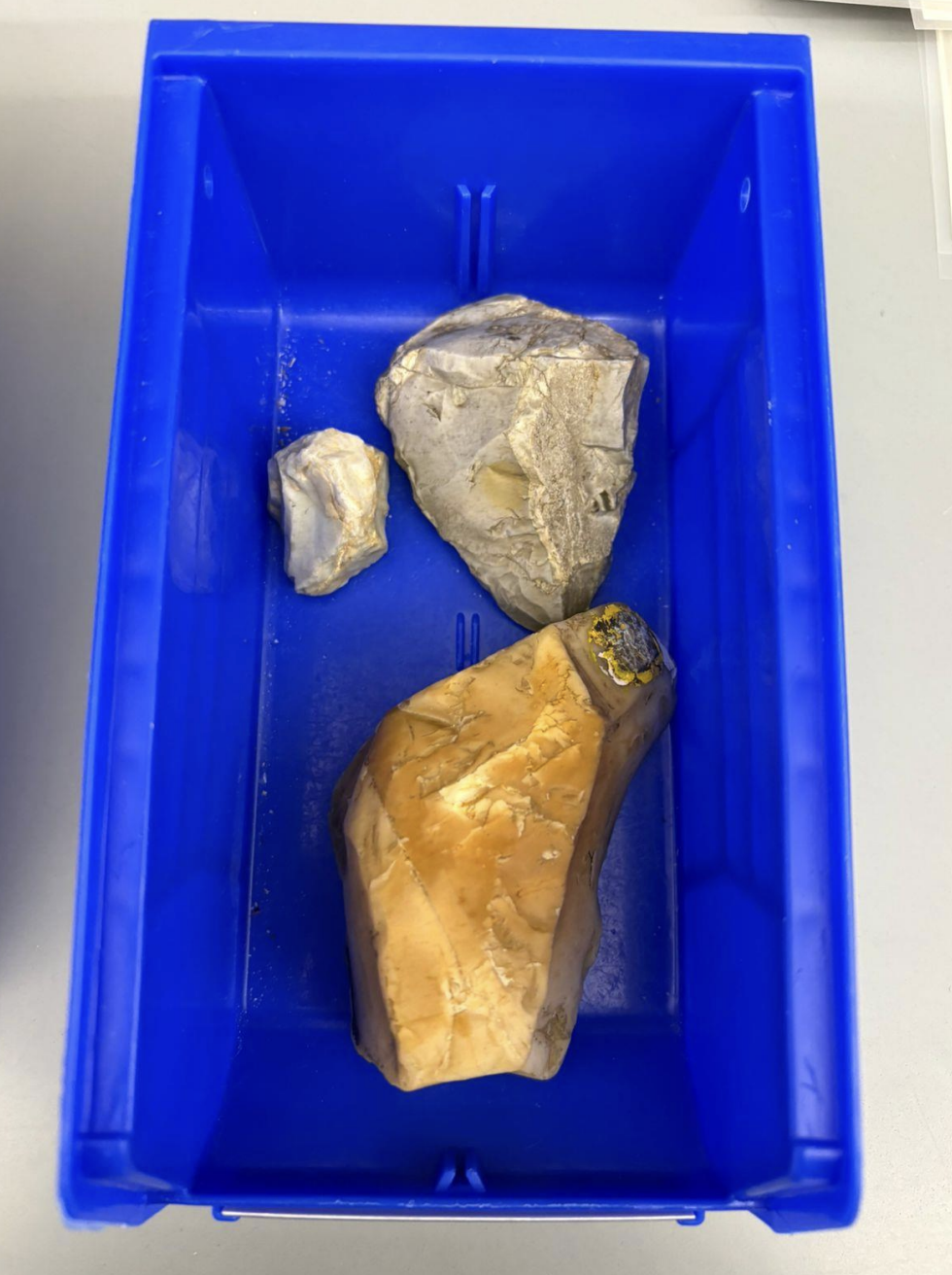 <p>Composition: Chemical</p><p>Grain Size: Grains not visible</p><p>Grain Roundness: Rounded</p><p>Grain Arrangement (Sorting): Well Sorted</p>