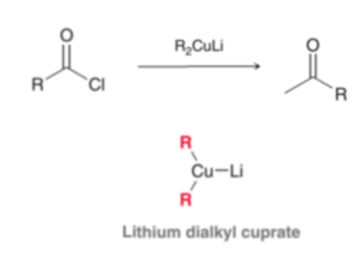 <p>acid chloride to ketone</p>