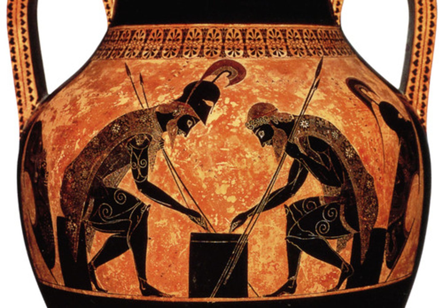 <p>- A Greek pottery style with black silhouetted figures on a red-orange clay background</p><p>- Developed in Corinth and perfected in Athens from the 7th-5th centuries BCE</p><p>- Artists used incised lines to add detail to the black figures</p><p>- Commonly depicted myths, athletics, symposia, and divine scenes</p><p>- Replaced by red-figure pottery around 530 BCE, which allowed more detail and naturalism</p>