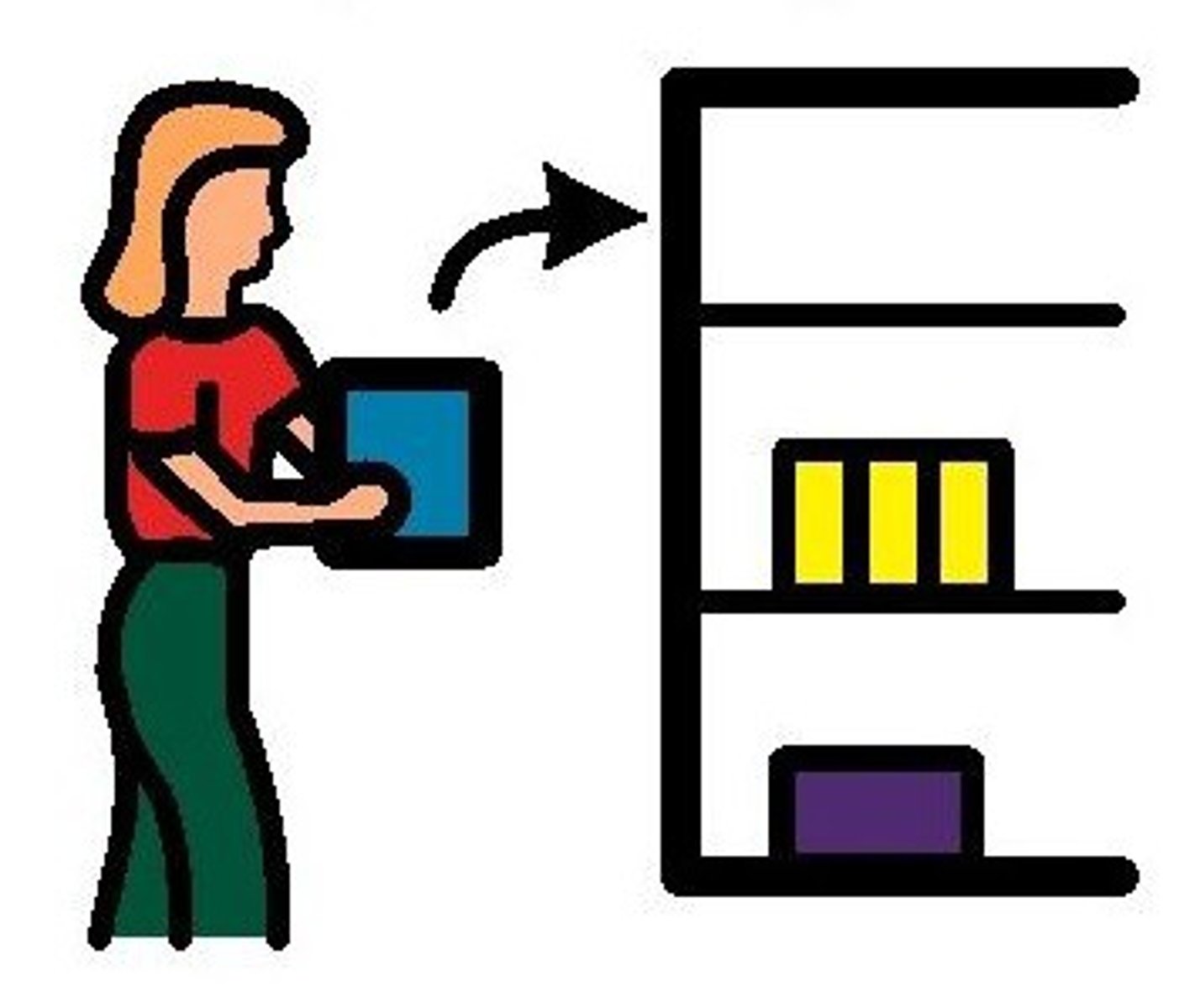 <p>(e.g. clothes in a cupboard) To place things in the correct spot where they are usually kept.</p>