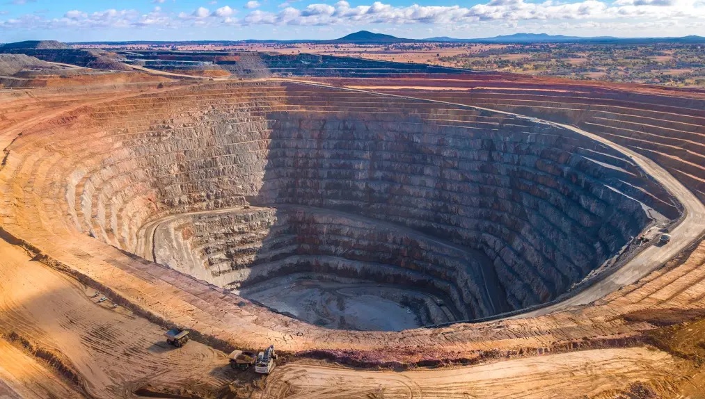 <p>open-pit mining</p>