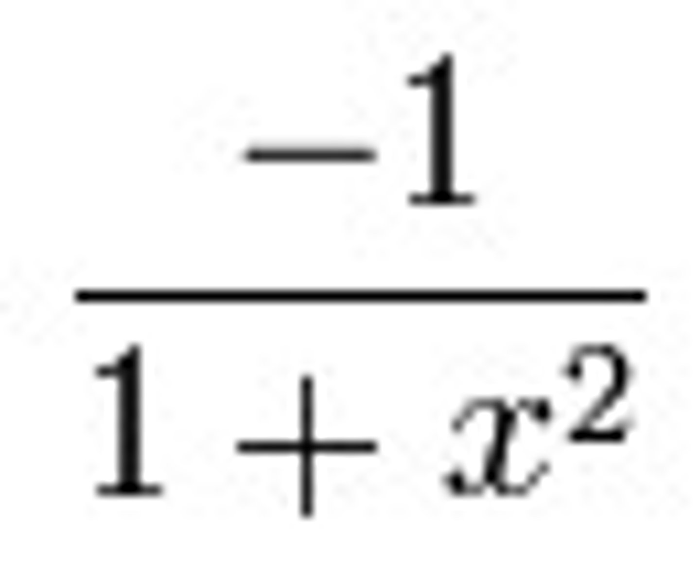 <p>-1/(1+x^2)</p>