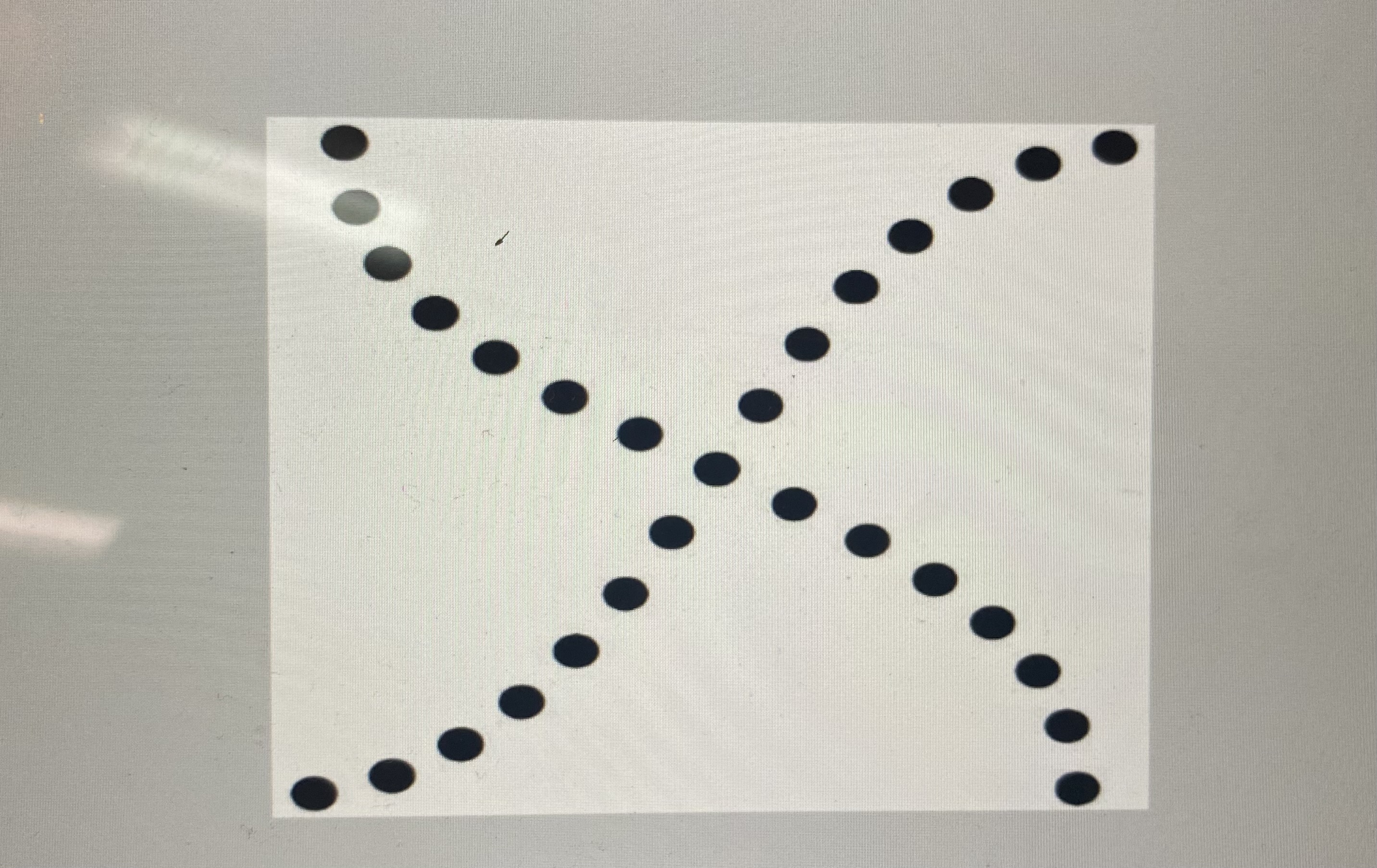 <p>when we are more likely to perceive two overlapping lines rather then 4 lines meeting in the center </p>