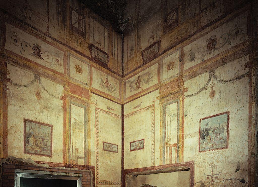 <p>Name - Domus Aurea of Nero, Room 85 and Room 78</p><p>Date -</p><p>Culture - Roman</p><p>OG Location - Rome, Italy</p><p>Function -</p><p>Patron -</p><p>Material - Technique by which pigments and plaster unite chemically and the painting becomes a permanent part of the wall, building is <span>a palace originally decorated with gold, precious stones and mother-of-pearl</span></p><p>Other - Illusionism,</p>