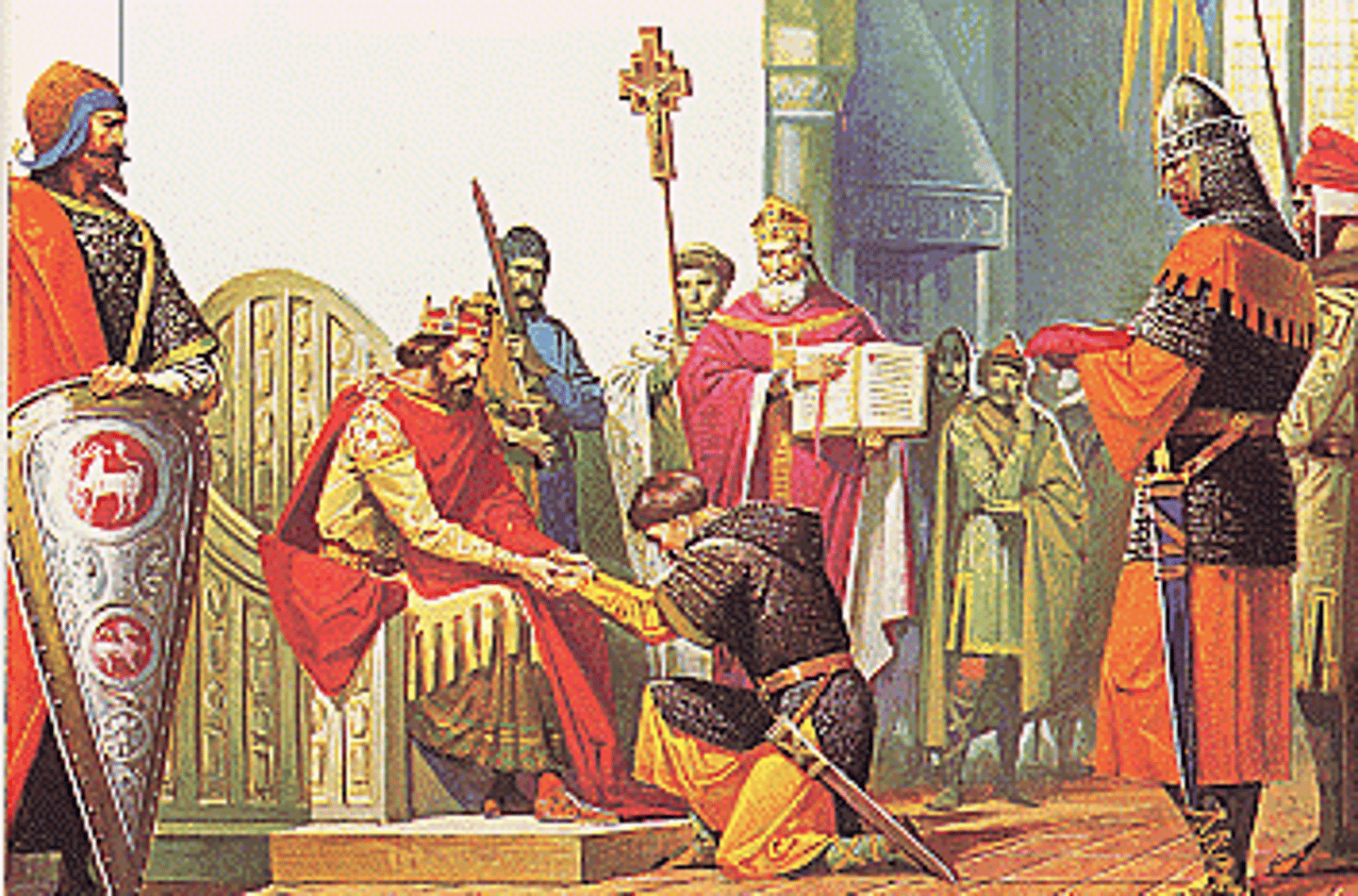 <p>A knight who promised to support and protect a lord in exchange for land</p>