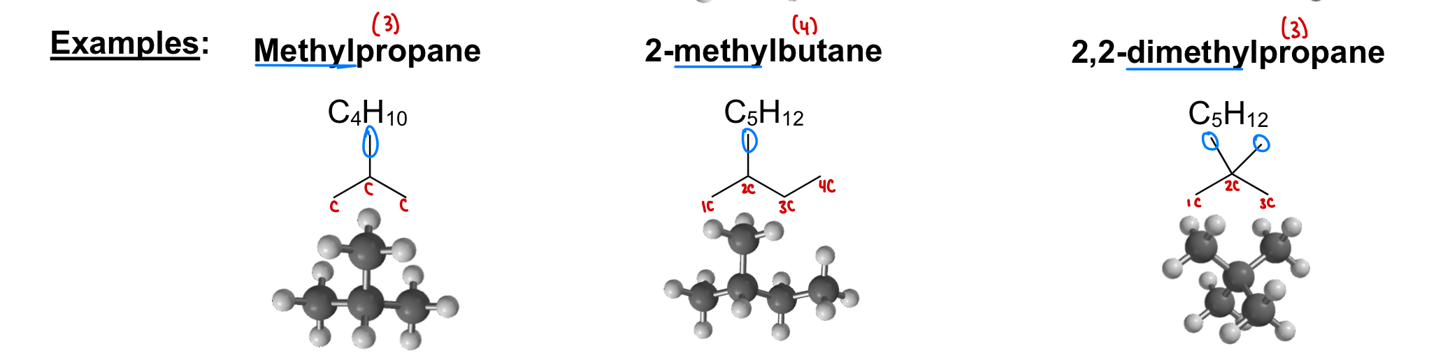 <p>Alkanes whose carbon atoms can bind up to 4 other carbon atoms </p>