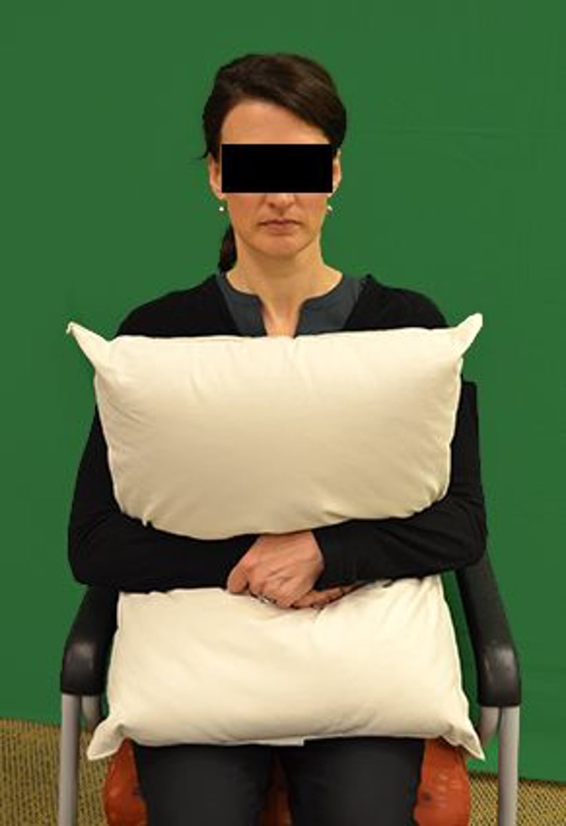 <p>A physical therapist assistant instructs a patient to cough using a pillow as shown in the photograph. Which of the following aspects of the patient's medical history would warrant use of the pillow as shown?</p><p>1. The patient has a diagnosis of emphysema.</p><p>2. The patient recently underwent a cesarean section.</p><p>3. The patient has a diagnosis of abdominal aortic aneurysm.</p><p>4. The patient recently underwent a lateral thoracotomy for lobectomy.</p>