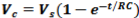 <p>From the graph, approximate VC after 47 seconds in trial 1 and compare it to the computed value using the equation </p>