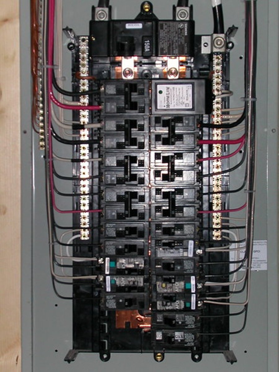 <p>Consists of an automatic electromagnet switch that breaks the circuit if the current exceeds a certain value</p>
