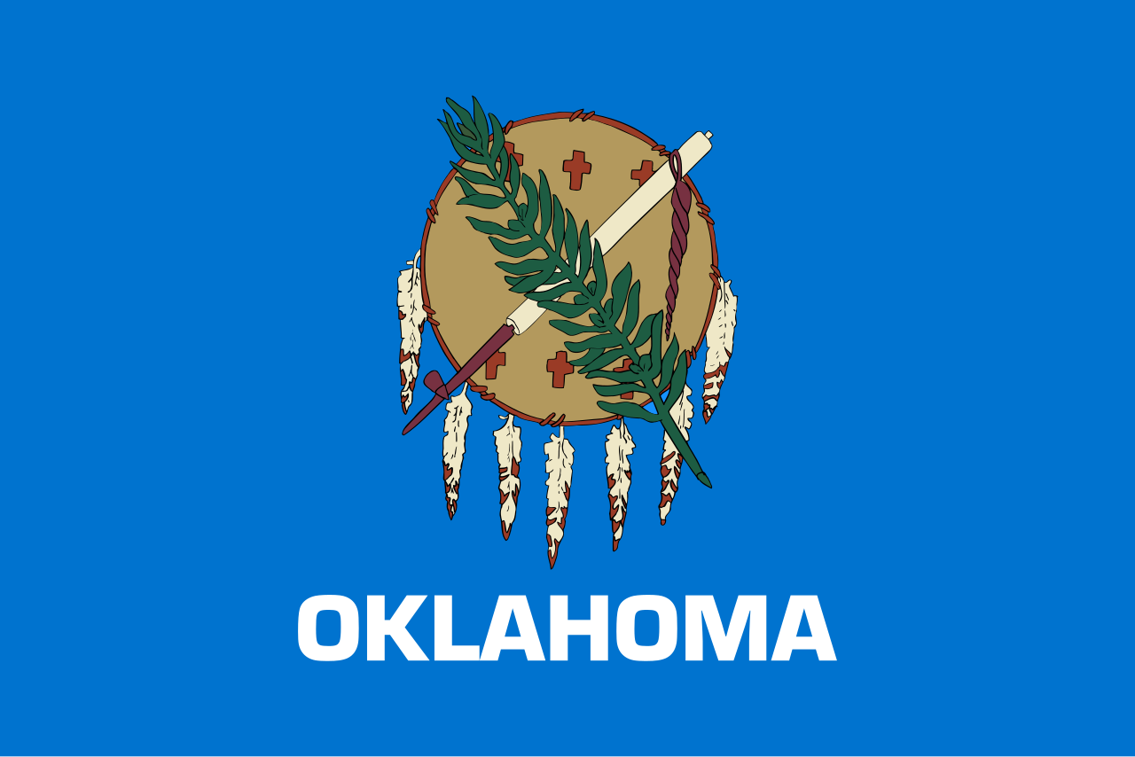 <p>Blue background with two sworded emblem.</p>
