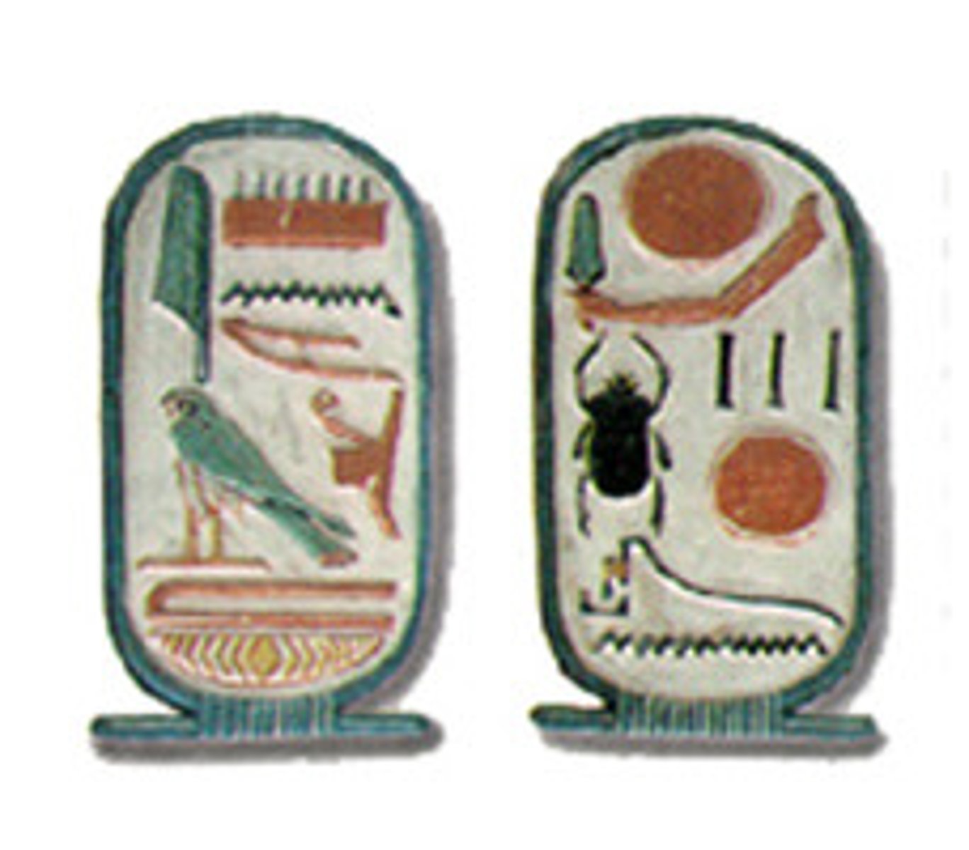 <p>an oval or oblong, slightly convex surface, usually surrounded with ornamental scrollwork, for receiving a painted or low-relief decoration</p>