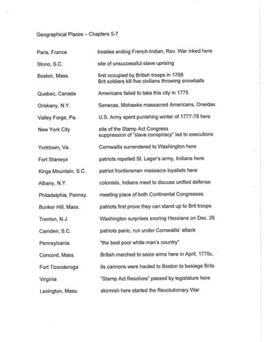 <p>Treaties ending French-Indian, Rev. War inked here.</p>