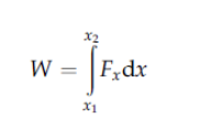 W = F(x)*d*cosΘ,
Use Integration to solve over distance